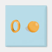 Oranje Fridge Magnet (Voorkant)