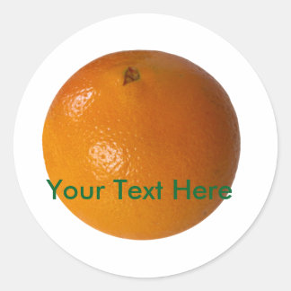 Oranje Fruit Foto witte achtergrond aanpasbaar Ronde Sticker