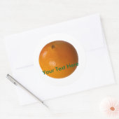 Oranje Fruit Foto witte achtergrond aanpasbaar Ronde Sticker (Envelop)
