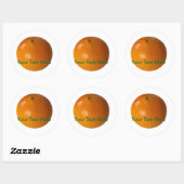 Oranje Fruit Foto witte achtergrond aanpasbaar Ronde Sticker (Vel)