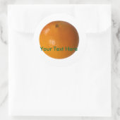 Oranje Fruit Foto witte achtergrond aanpasbaar Ronde Sticker (Tas)