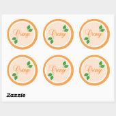 Oranje Fruit Label Sticker (Vel)