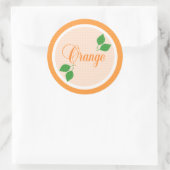 Oranje Fruit Label Sticker (Tas)