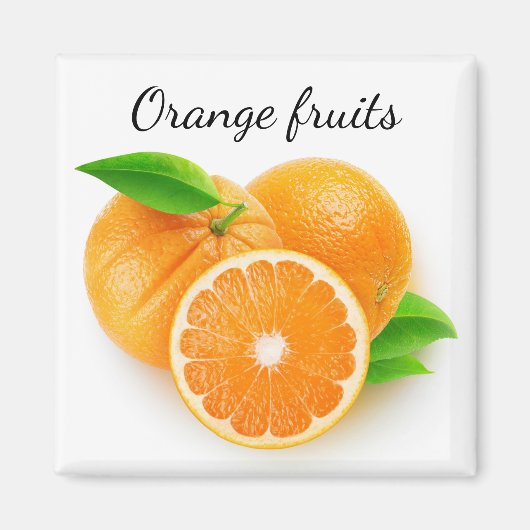 Oranje fruit magneet (Voorkant)
