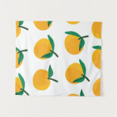 oranje fruit met witte achtergrond naadloos besche wandkleed (Voorkant (horizontaal))
