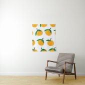 oranje fruit met witte achtergrond naadloos besche wandkleed (In situ)