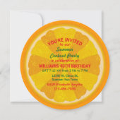 Oranje Fruit Slice Summer Party Cookout | Birthday Kaart (Voorkant)