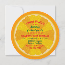 Oranje Fruit Slice Summer Party Cookout | Birthday Kaart