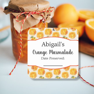 Oranje Fruit Sticker voor Inmaken