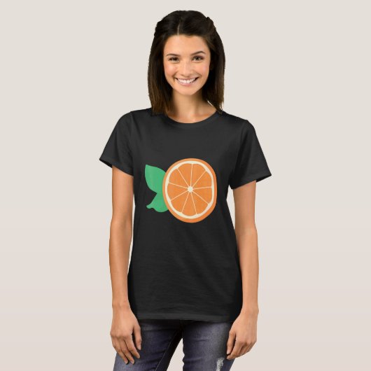 Oranje fruit t-shirt (Voorkant volledig)