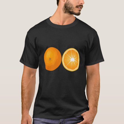 Oranje fruit t-shirt (Voorkant)