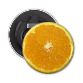 Oranje fruit, vers slice button flesopener (Voorkant)