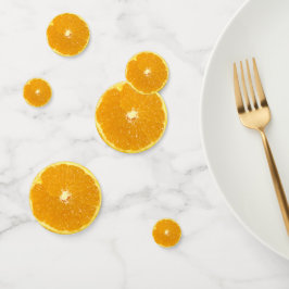 Oranje fruit, vers slice confetti