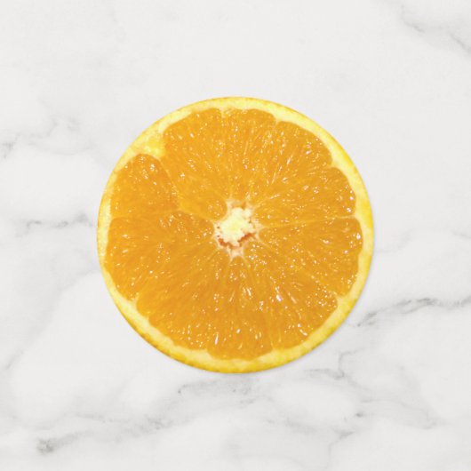 Oranje fruit, vers slice confetti (Kleine voorkant)