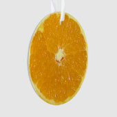 Oranje fruit, vers slice ornament (voorkant)