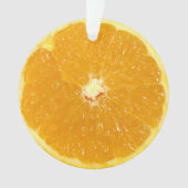 Oranje fruit, vers slice ornament (voorkant)