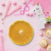 Oranje fruit, vers slice papieren bordje (Feest)