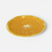 Oranje fruit, vers slice papieren bordje (Gekanteld)