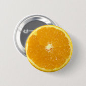 Oranje fruit, vers slice ronde button 5,7 cm (Voorkant /achterkant)