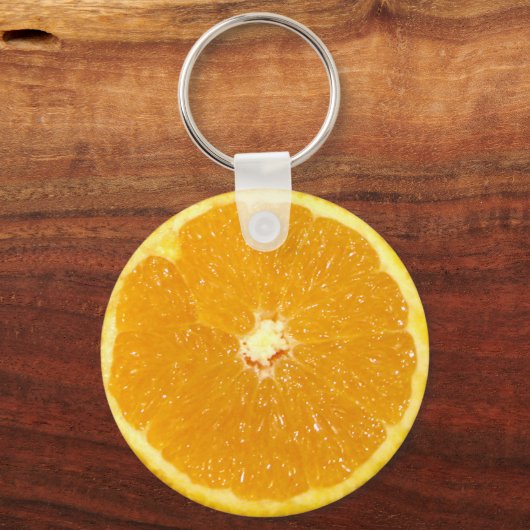 Oranje fruit, vers slice sleutelhanger (Voorkant)