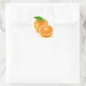 Oranje fruit vierkante sticker (Tas)