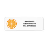 Oranje fruitcitrus personaliseren retouradres etiket (Voorkant)