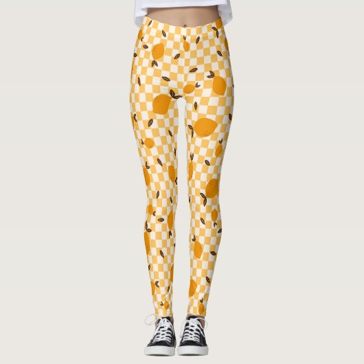 Oranje fruitigheid leggings (Voorkant)