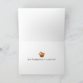 Oranje fruitknokkoek Hartelijk dank Bedankkaart (Binnen)