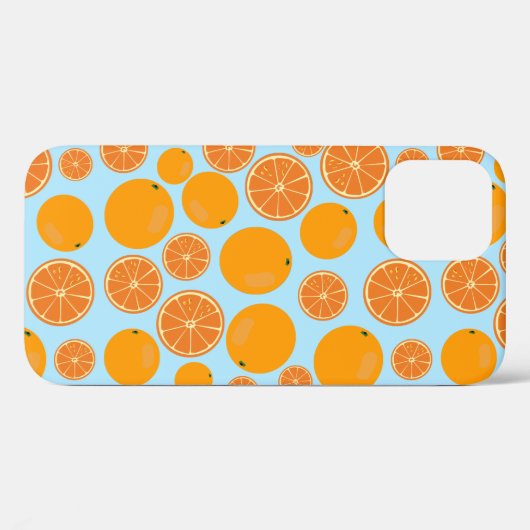 Oranje fruitpatroon Case-Mate iPhone case (Achterkant (horizontaal))