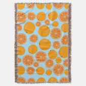 Oranje fruitpatroon deken (Voorkant Verticaal)