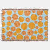 Oranje fruitpatroon deken (Voorkant)