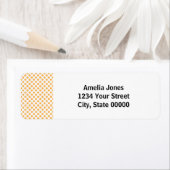 Oranje fruitpatroon gepersonaliseerd retouradres etiket (Insitu)