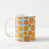 Oranje fruitpatroon koffiemok (Links)