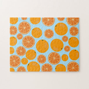 Oranje fruitpatroon legpuzzel