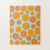 Oranje fruitpatroon legpuzzel (Verticaal)