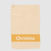 Oranje fruitpatroon personaliseren golfhanddoek (Voorkant)