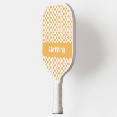 Oranje fruitpatroon personaliseren pickleball paddle (Links)