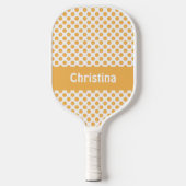 Oranje fruitpatroon personaliseren pickleball paddle (Voorkant)