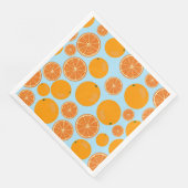 Oranje fruitpatroon servet (Hoek)