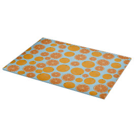 Oranje fruitpatroon snijplank