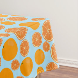 Oranje fruitpatroon tafelkleed