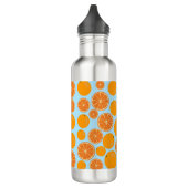 Oranje fruitpatroon waterfles  (Links)