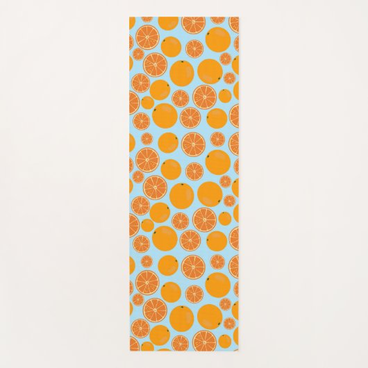 Oranje fruitpatroon yogamat (Voorkant)
