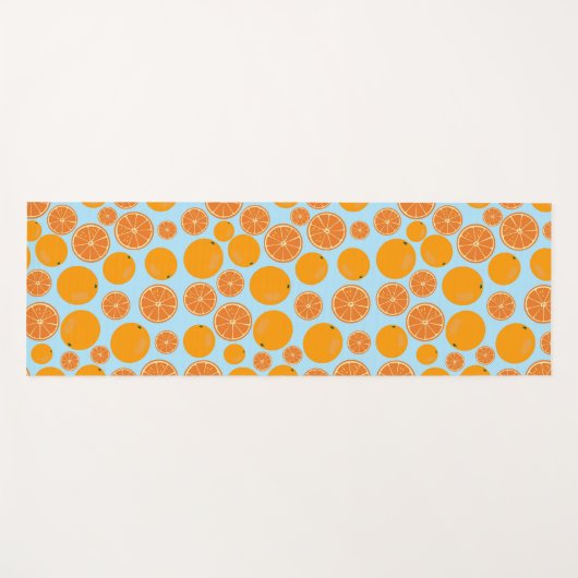 Oranje fruitpatroon yogamat (Voorkant (horizontaal))