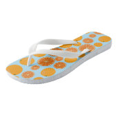 Oranje fruitpatroon zomer teenslippers (Schuin)
