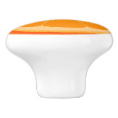 Oranje fruitplak trekknophandvat keramische knop (Zijkant)
