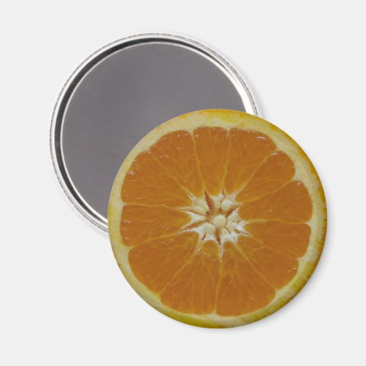 Oranje fruitplakmagneet magneet (Voorkant / Achterkant)