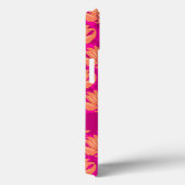 Oranje Fuchsia Pink Art Nouveau Damask Monogram Case-Mate iPhone Case (Achterkant / Rechts)