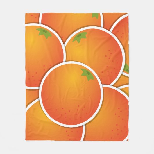 Oranje Funky Fleece Deken (Voorkant)