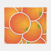 Oranje Funky Fleece Deken (Voorkant (Horizontaal))